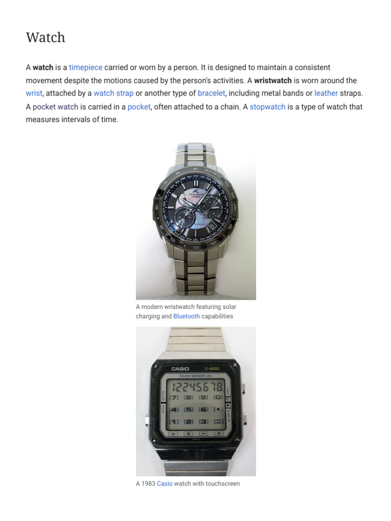 Overview of Watch Evolution | PDF | Watch | Liquid Crystal Display