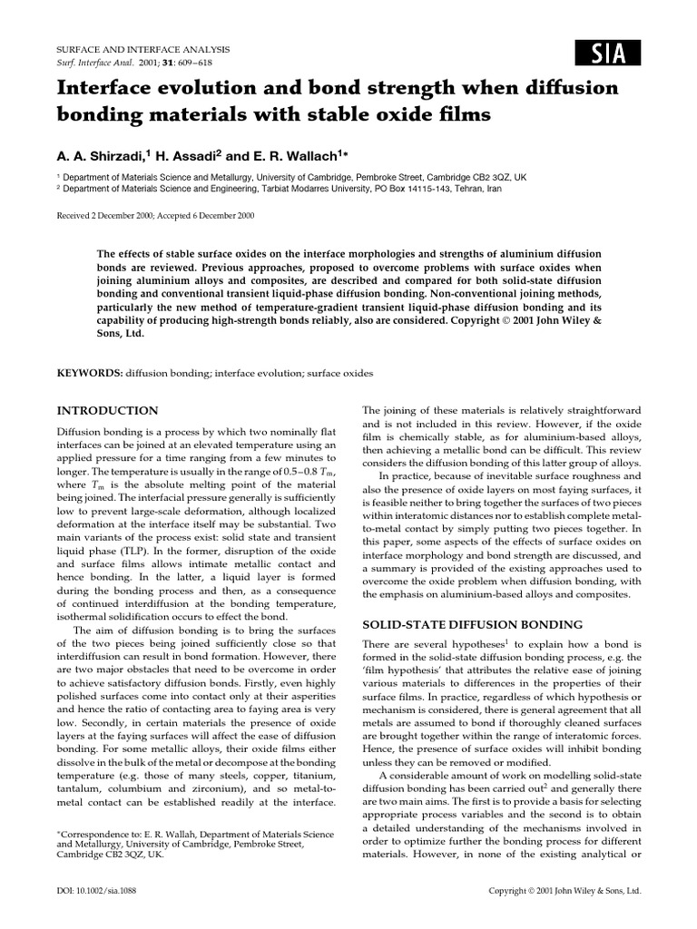 Bonding Aluminium with Stable Oxides | PDF | Alloy | Composite Material