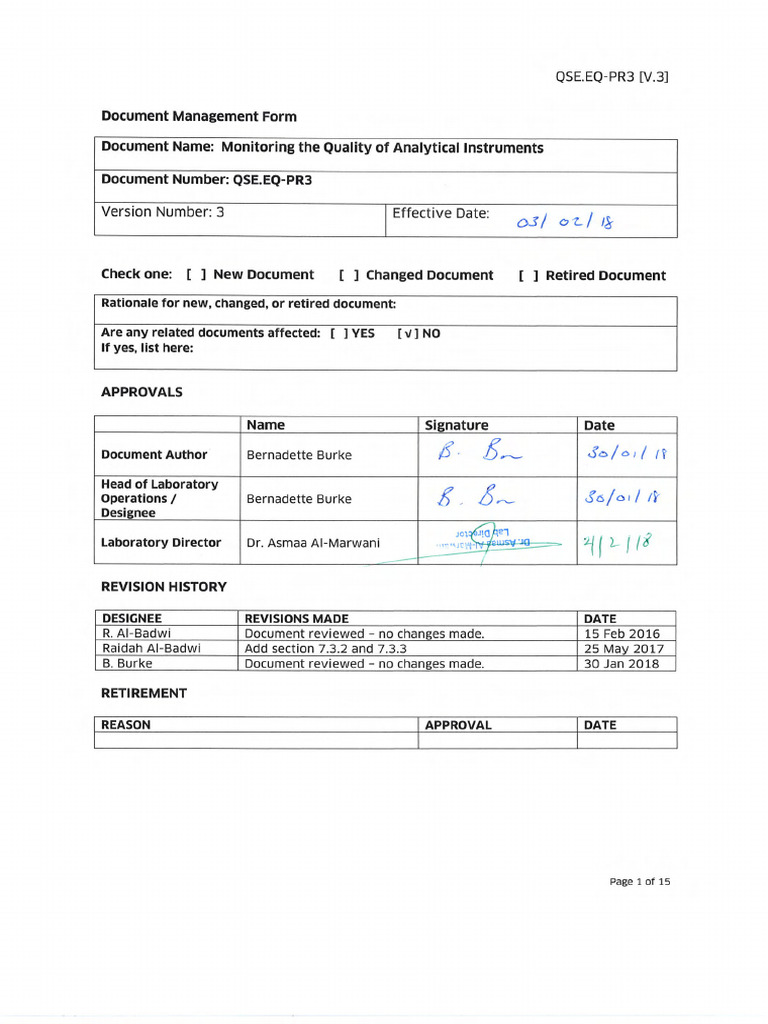 Analytical Equipment Verification Process | PDF | Verification And ...