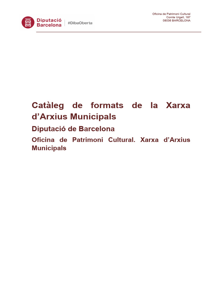 2019 DIBA CatalegFormats | PDF