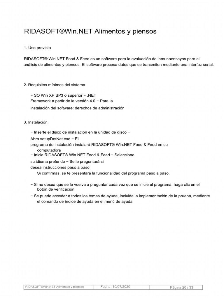 Instalación de RIDASOFT® Win.NET | PDF | Botón (Computación) | Ventana ...