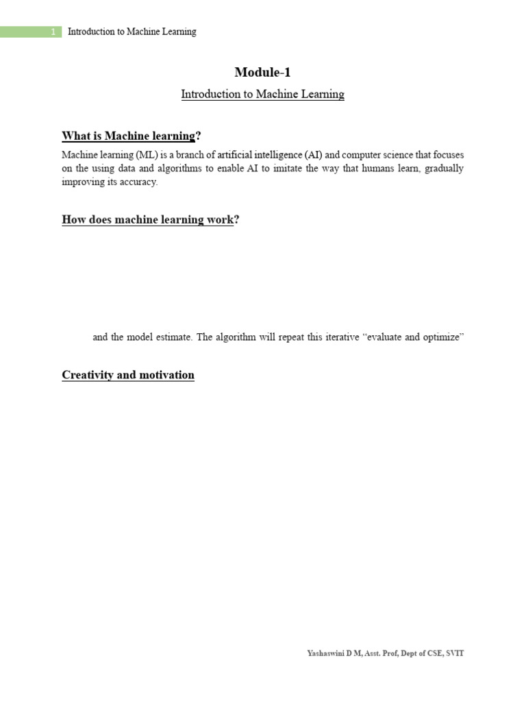 Machine Learning Overview for 4th Sem CSE | PDF | Computer Data Storage ...