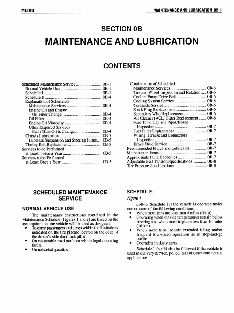 00B Maintenance & Lubrication | PDF