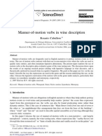 Caballero 2007, Motion Verbs in Wine Description