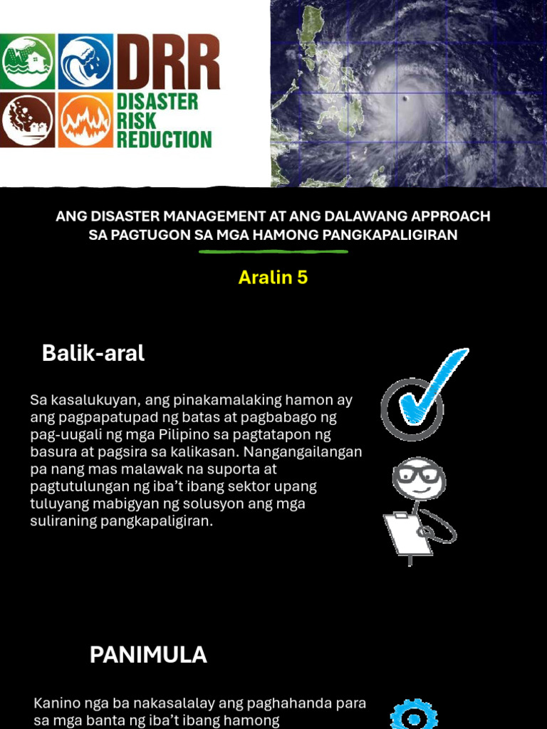 Aralin 5 Ang Disaster Management at Ang Dalawang Approach | PDF