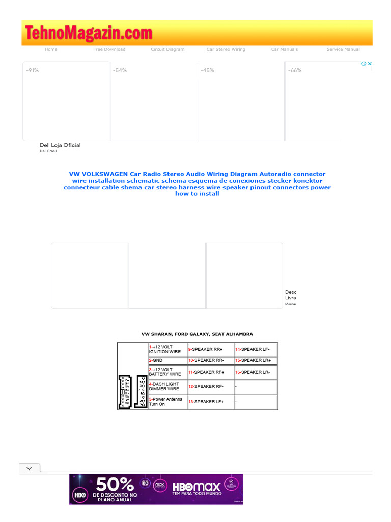 VW Radio Wiring Diagrams Overview | PDF | Volkswagen | Microphone