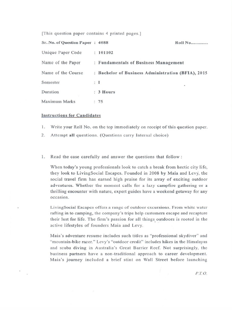 Management QP 2015 - 4 | PDF
