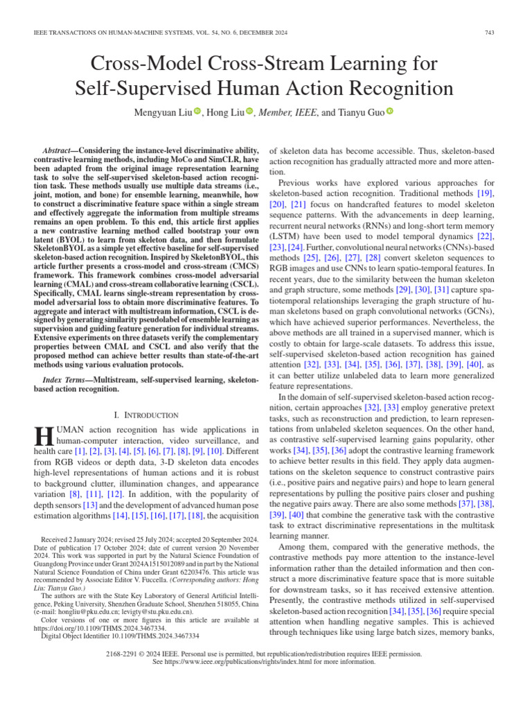 Cross-Model Cross-Stream Learning For Self-Supervised Human Action ...