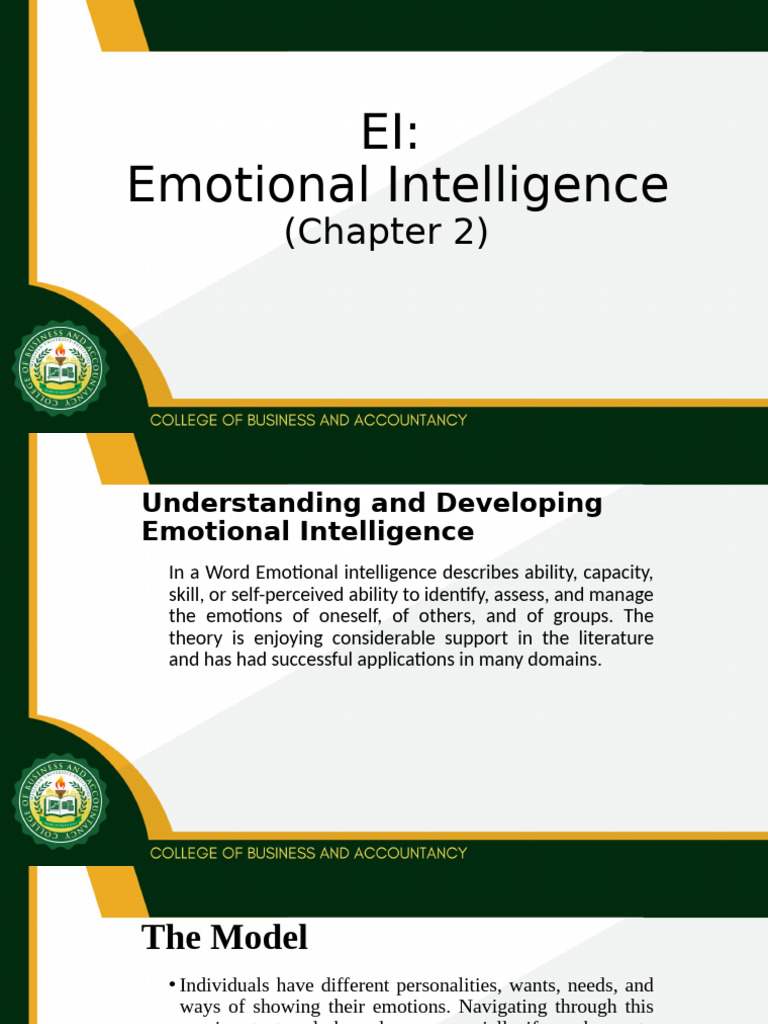 Introduction - Chapter 2 - Emotional Intelligence | PDF | Emotional ...
