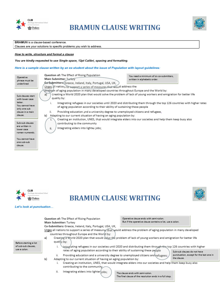 BRAMUN Clause Structure | PDF