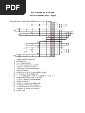 Fisă De Verificare A Lecturii