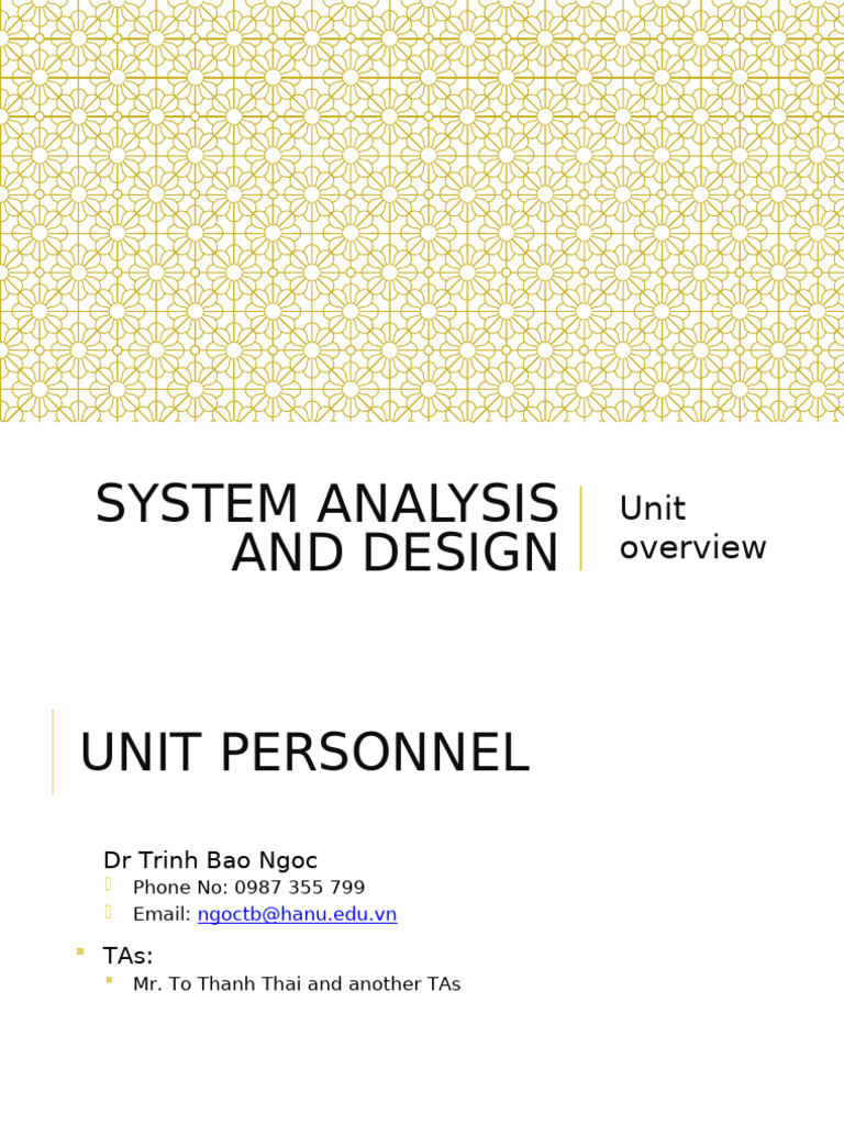 System Analysis and Design Course Overview | PDF | Computing | Software ...