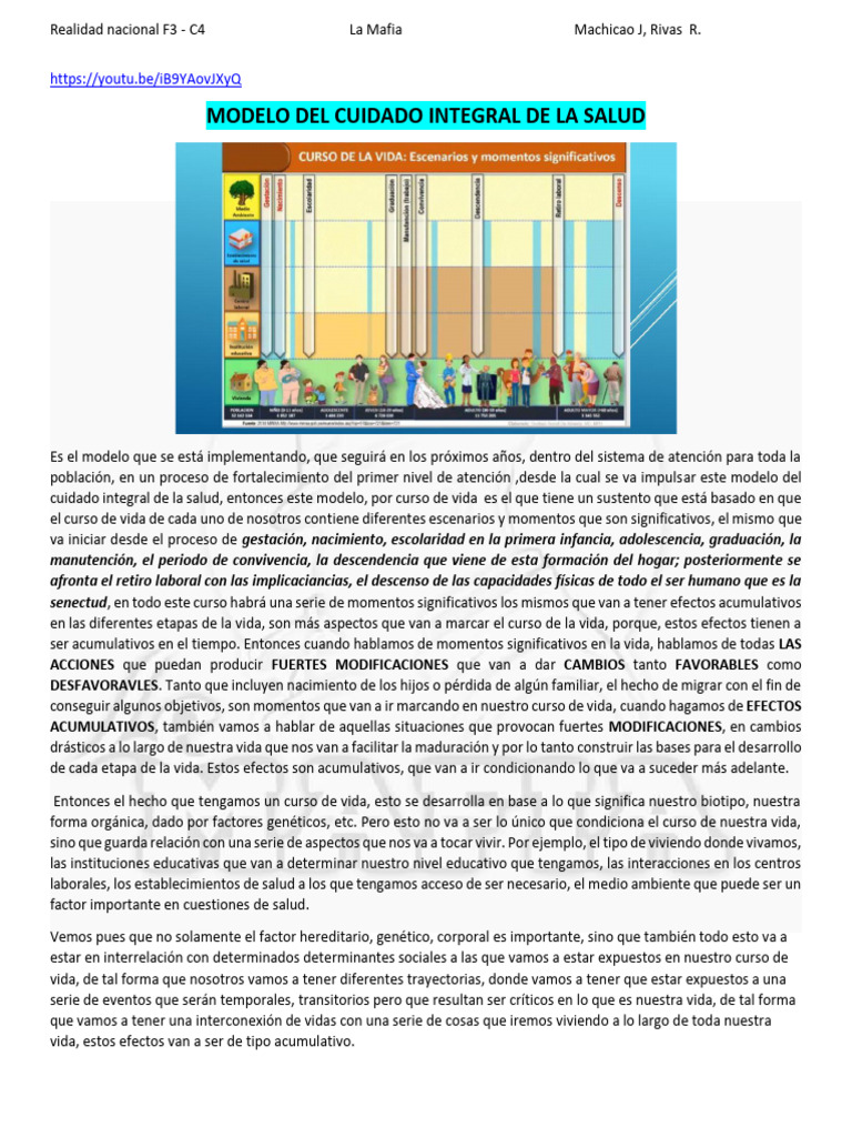 C4 - Modelo Del Cuidado Integral de Salud | PDF | Vejez | Perú