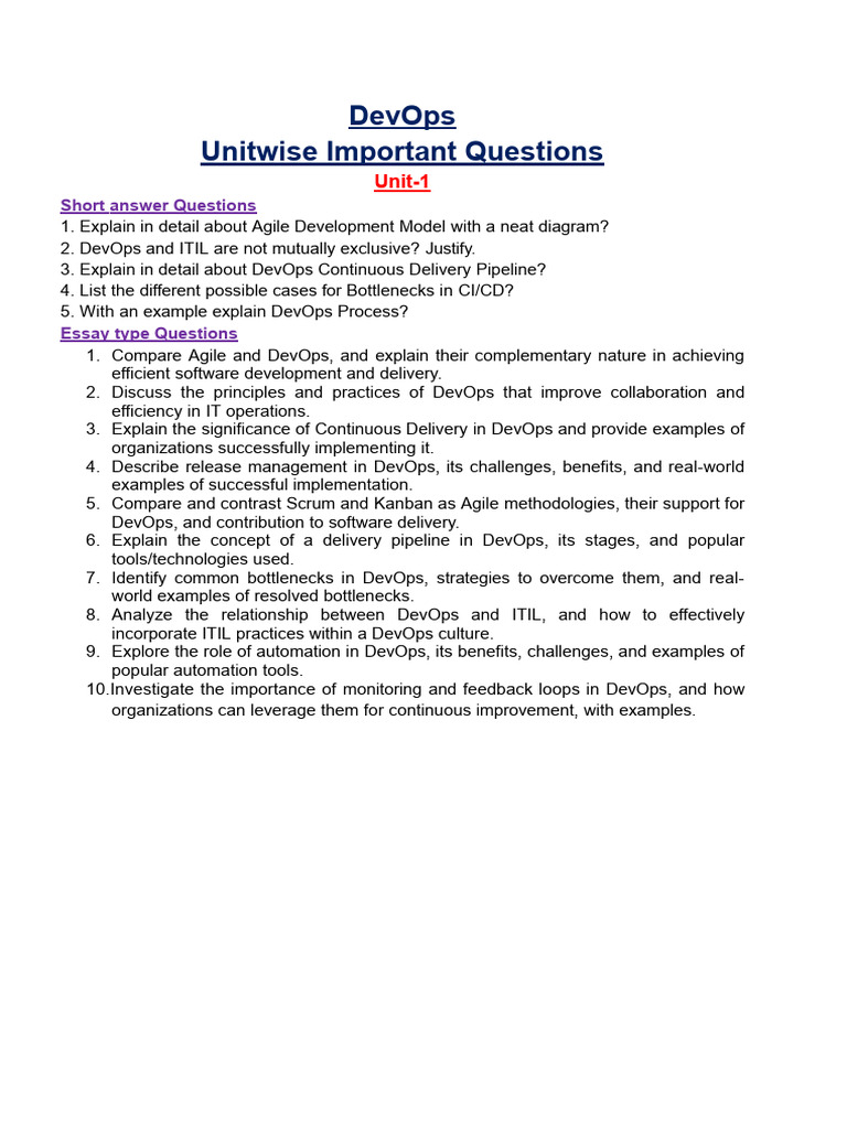 DevOps Comprehensive Study Guide | PDF | Test Driven Development ...