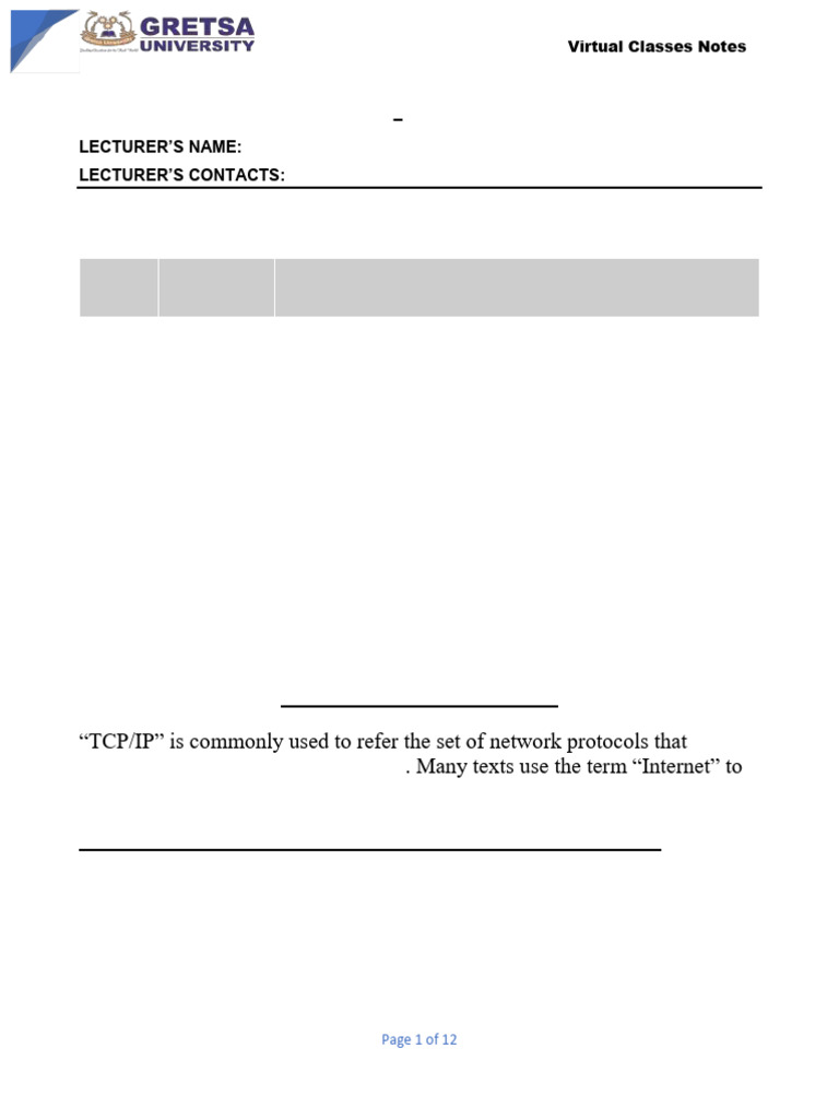 Data Communication and Networks Overview | PDF | Internet Protocols ...