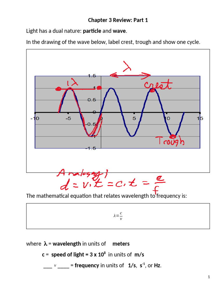 Key+Chapter+3+Review+Part+1 | PDF | Energy Level | Atomic Orbital