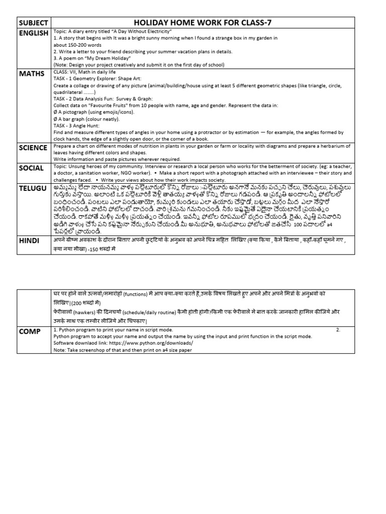 Class 7 | PDF