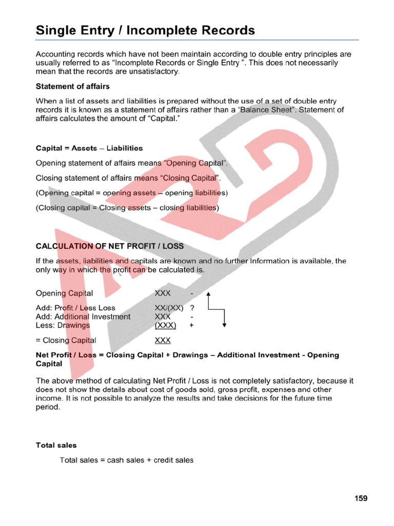Single Entry | PDF