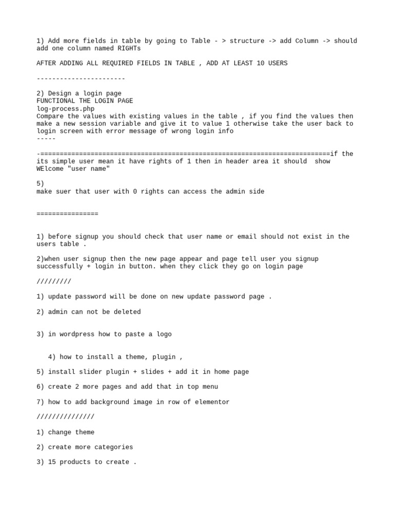 User Management and Login System Guide | PDF