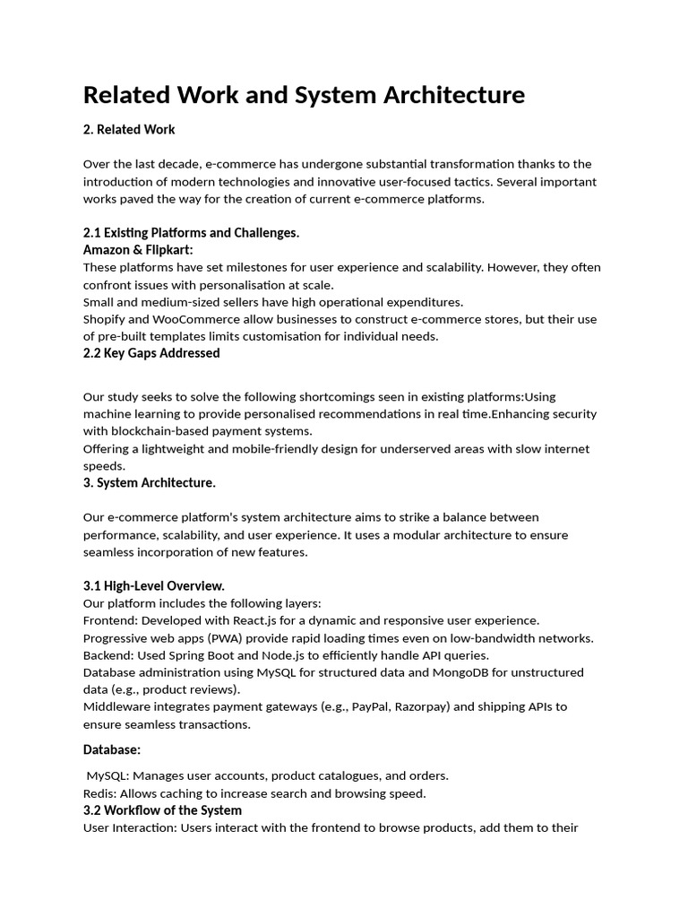 Related Work and System Architecture (2nd Page) | PDF | Databases | E ...