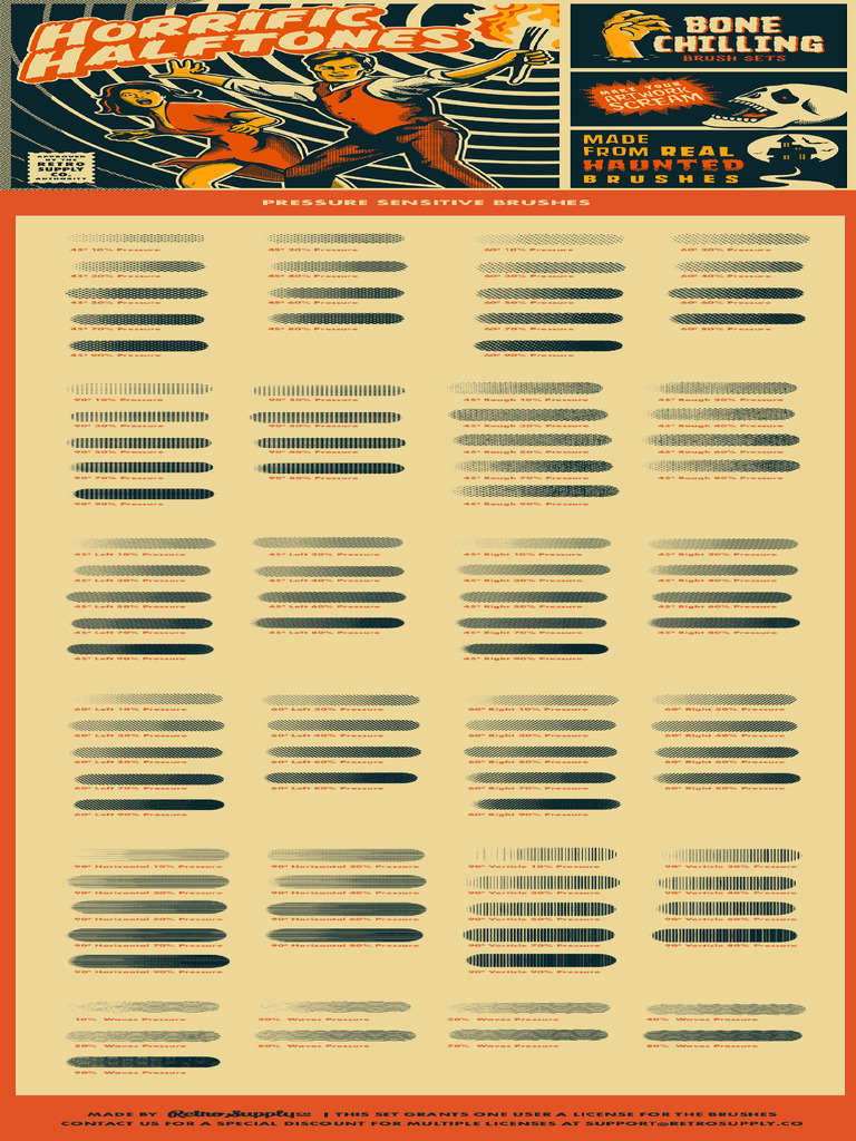 Horrific Halftones Reference Sheet Pressure Sensitive | PDF