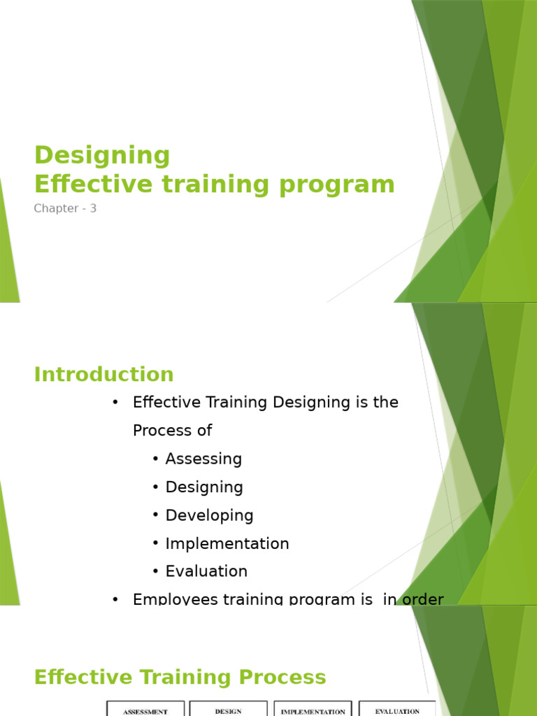 Effective Training Program Design Guide | PDF | Lesson Plan | Psychology
