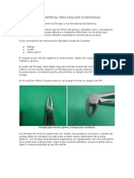 Instrumental y Material para Realizar Exodoncias