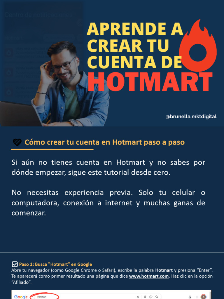 Crear cuenta en Hotmart paso a paso | PDF | ciberespacio | Informática