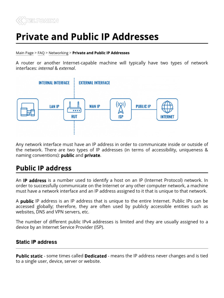 Understanding Public and Dynamic IPs | PDF | Ip Address | Computer Network
