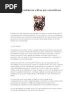 Os ingredientes vilões em cosméticos