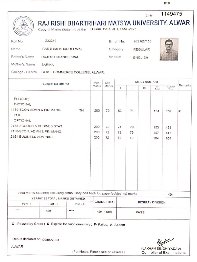 Bcom Part 2 | PDF