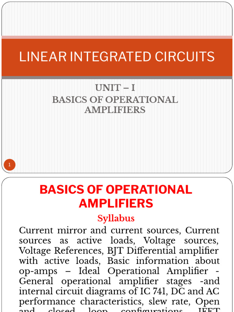 Operational Amplifiers Basics Guide | PDF | Operational Amplifier ...