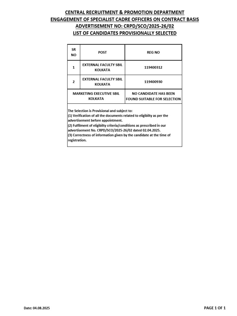 Sco 02 Select List 2post | PDF