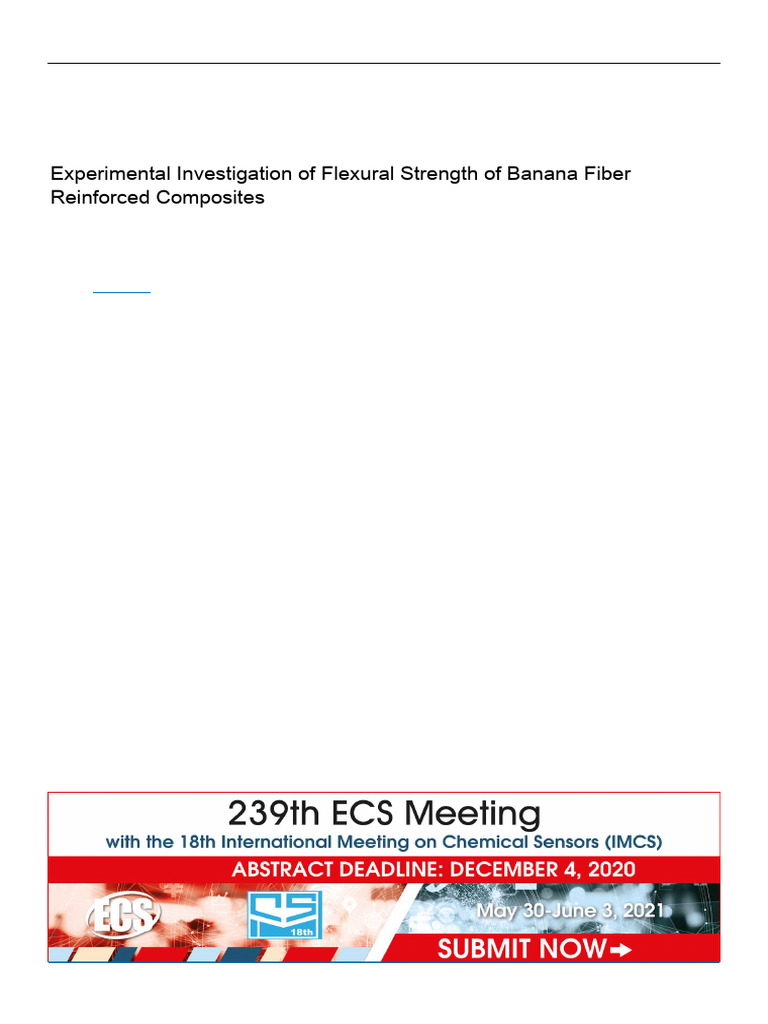 Flexural Strength of Banana Fiber Composites | PDF | Composite Material ...