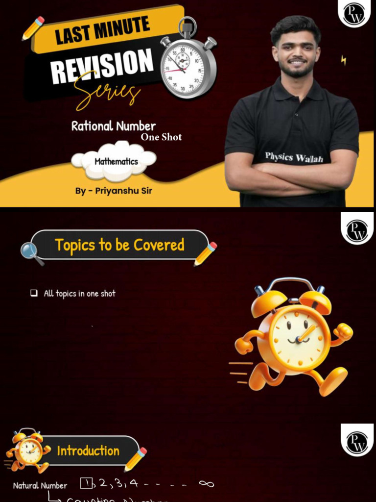 Rational Numbers Class Notes | PDF