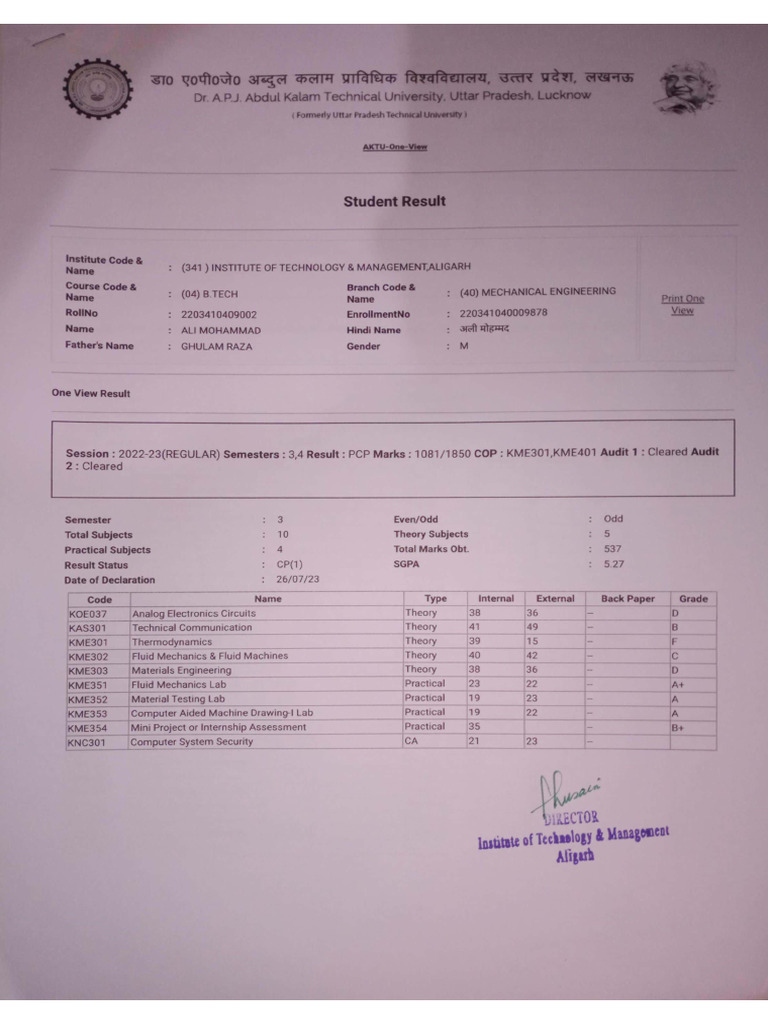 All Sem Results | PDF
