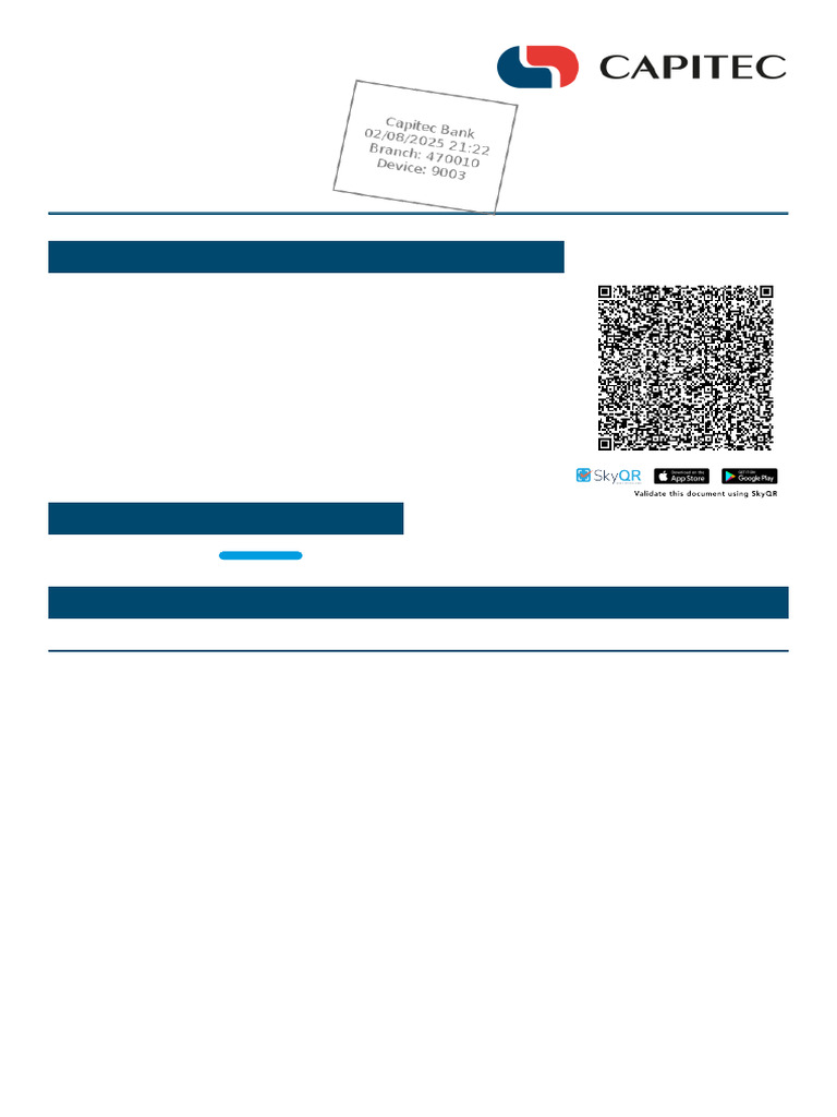 Capitec Bank Statement: Aug 2025 | PDF | Government Finances | Taxes
