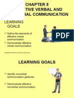 Effective Verbal and Nonverbal Communication: Learning Goals