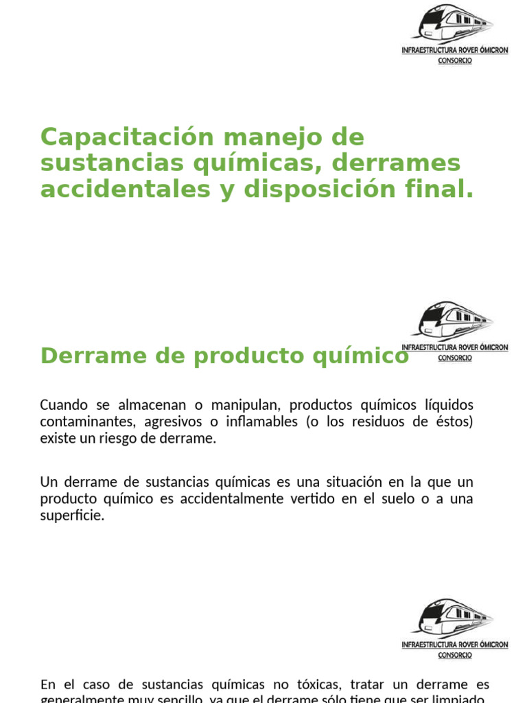 Capacitación en manejo de derrames químicos | PDF | Contaminación ...