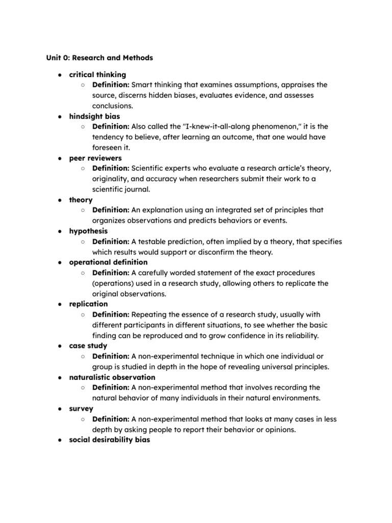 Research Methods and Key Concepts | PDF | Neuron | Nervous System