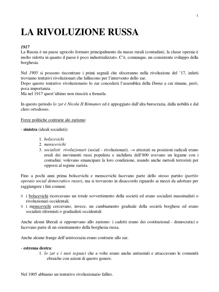 Riassunto Programma Storia 5 Superiore Pdf