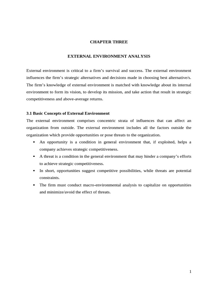 External Environment Analysis Overview | PDF | Economies Of Scale ...