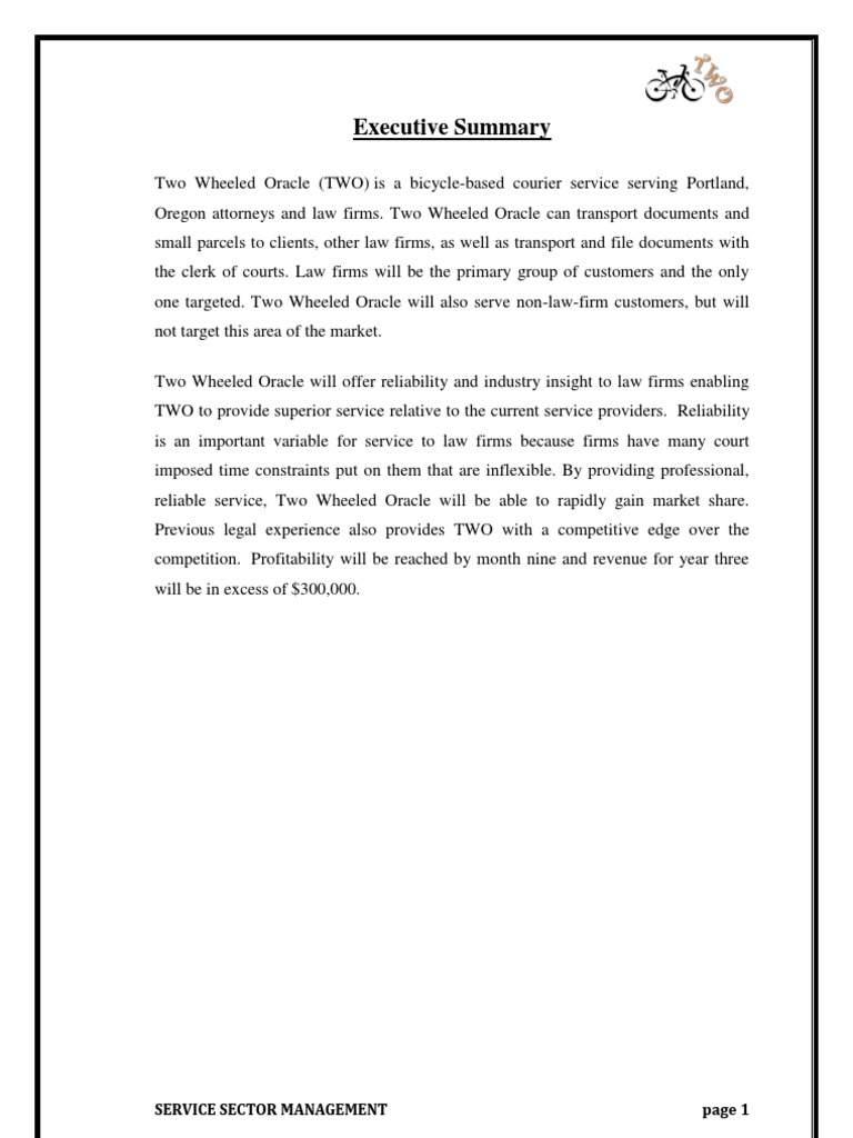 Executive Summary Law Firm Lawyer