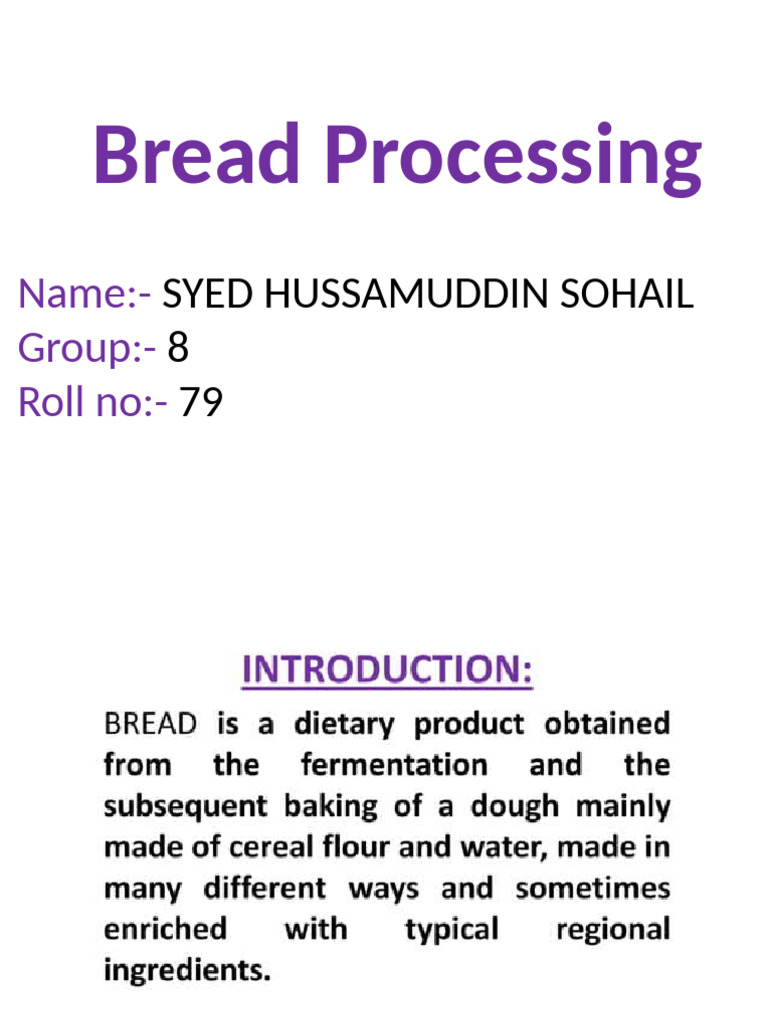 bread ppt | PDF