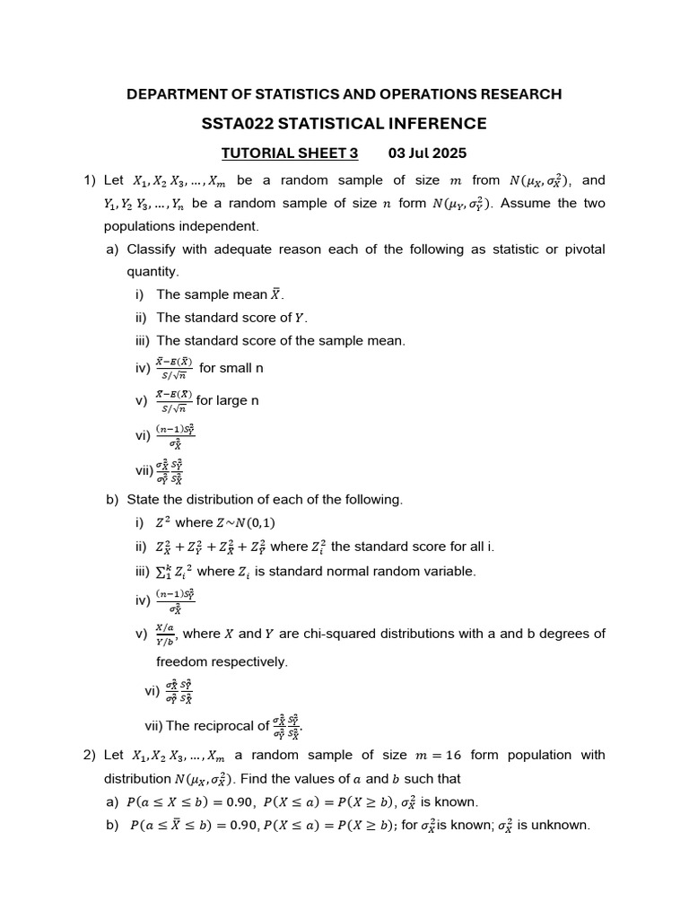 Statistical Inference Tutorial 3 | PDF | Probability Distribution ...