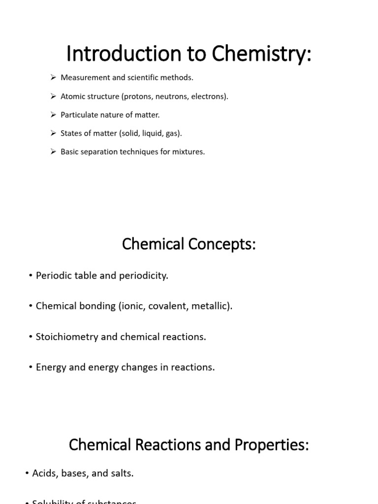 Comprehensive Chemistry Overview | PDF