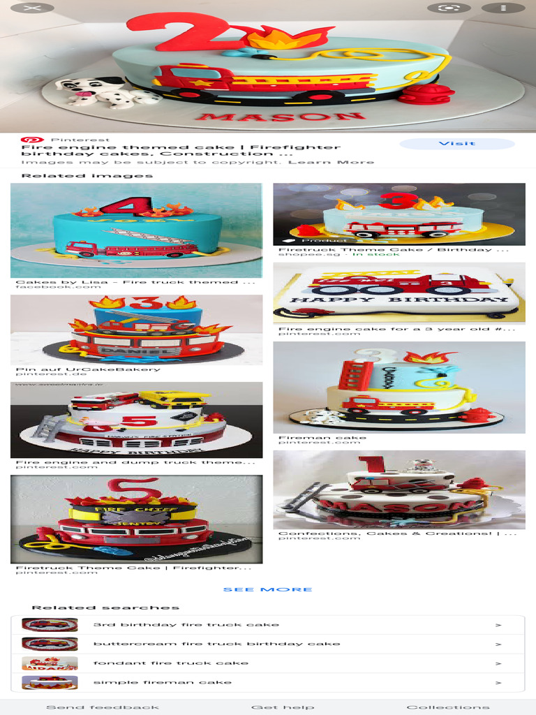 fire truck theme cake - Google Search | PDF