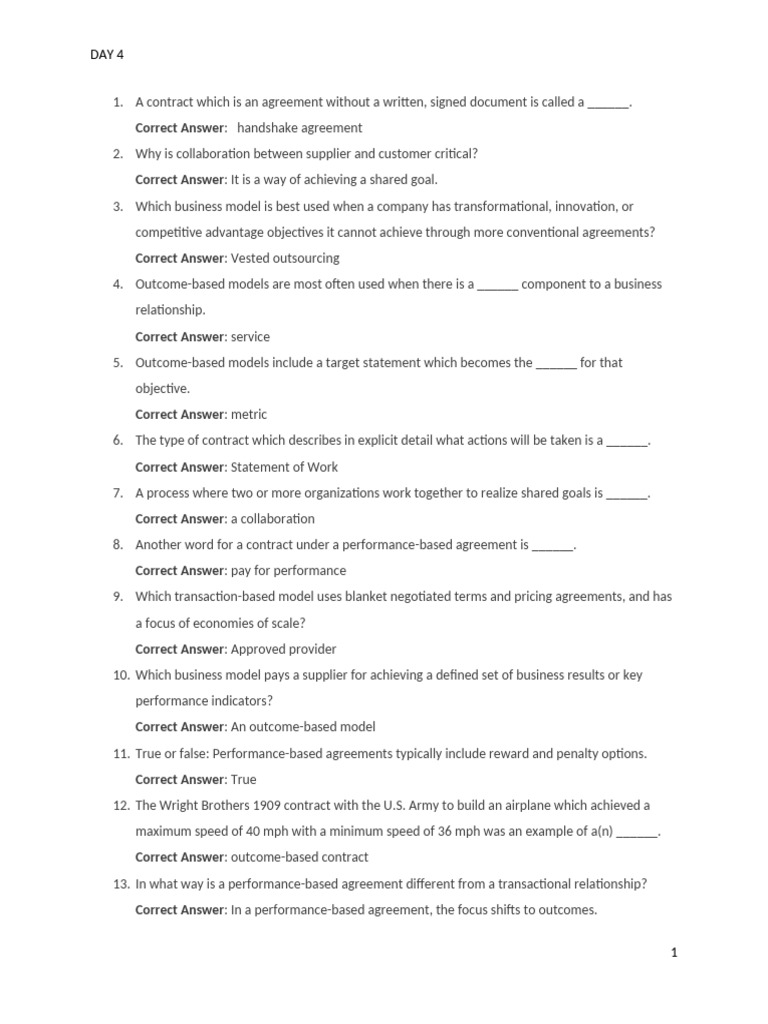 Key Concepts in Contract Management | PDF | Outsourcing | Business Model