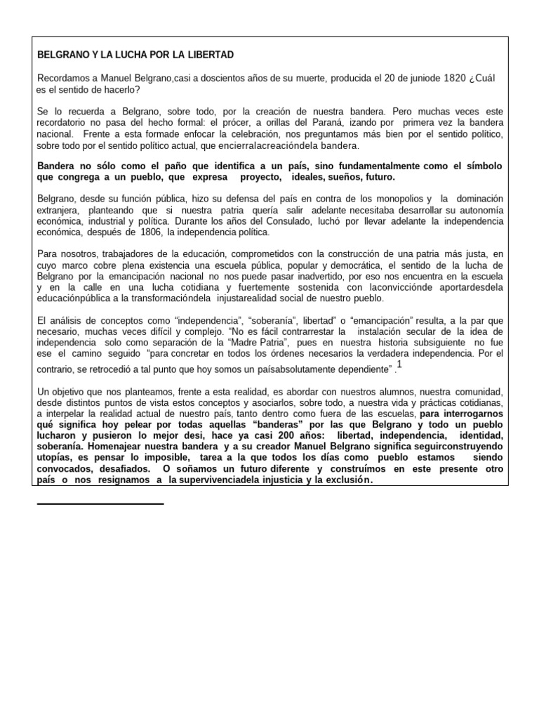 Belgrano y La Lucha Por La Libertad 192 | PDF