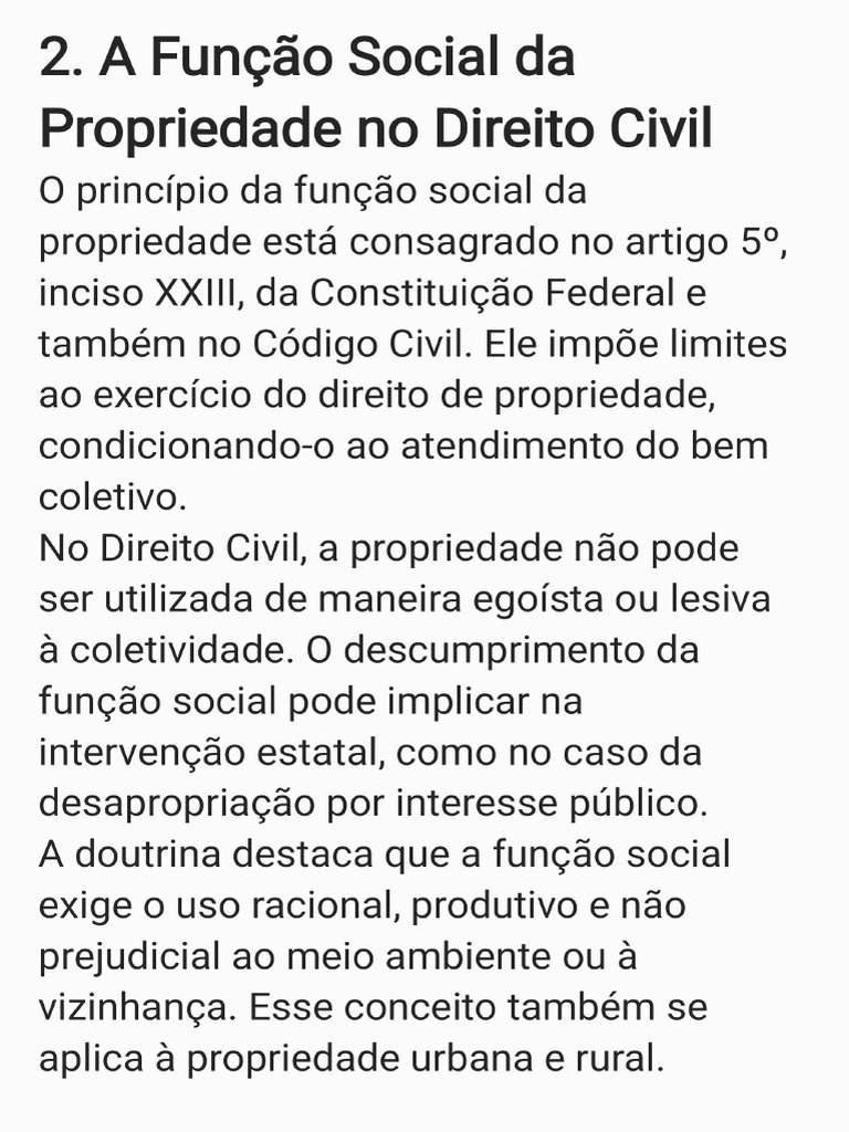 A Função Social Da Propriedade No Direito Civil - 250806 - 194416 | PDF